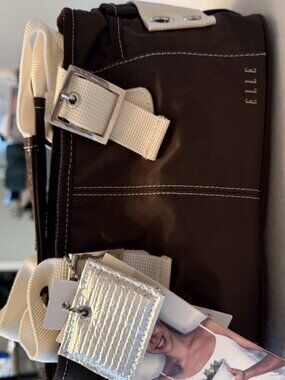 Y2K ELLE Insulated Lunch Bag Purse Brown Cream NWT Cosmoda 2000s NOS
